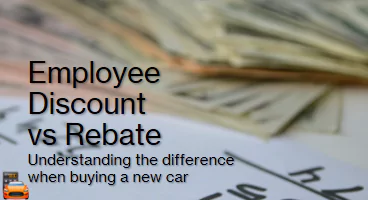 Employee Discount And A Rebate